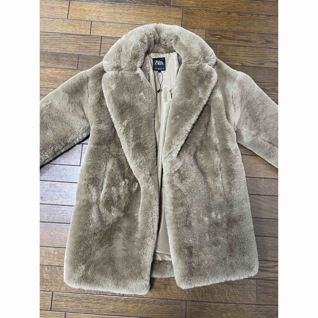 ZARA 新品 フェイクファーコート