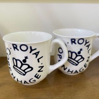 ロイヤルコペンハーゲン(ROYAL COPENHAGEN)の週末再値下げ 美品 ロイヤルコペンハーゲン ペア マグカップ(グラス/カップ)