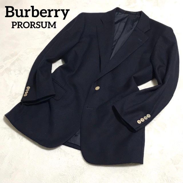 BURBERRY(バーバリー)のバーバリー プローサム　テーラードジャケット　金ボタン　紺ブレ　裏地ホースロゴ メンズのジャケット/アウター(テーラードジャケット)の商品写真