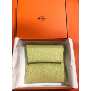 エルメス(Hermes)の⭐️専用⭐️  HERMES エルメス バスティア バイカラー.ライムイエロー.(コインケース)