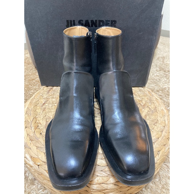 名作 Front Sander Jil - Sander Jil panel チェルシーブーツ Leather