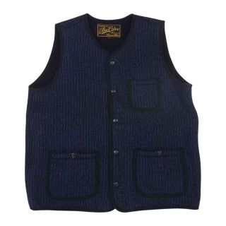 キャリー(CALEE)のCALEE キャリー ベスト BEACH CLOTH VEST ビーチクロス ベスト ネイビー系 L【中古】(ベスト)