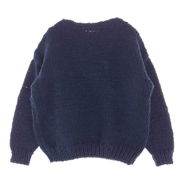 VISVIM(ヴィスヴィム)のVISVIM ビズビム ニット 22AW 0122205012002 AMPLUS BOATNECK HAND-KNIT アンプラス ボートネック ハンド ニット セーター ネイビー系 1【美品】【中古】 メンズのトップス(ニット/セーター)の商品写真