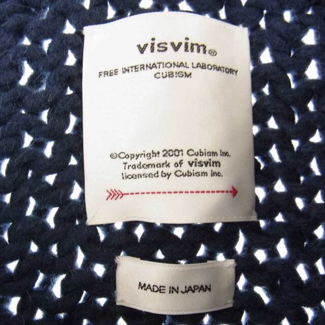 VISVIM(ヴィスヴィム)のVISVIM ビズビム ニット 22AW 0122205012002 AMPLUS BOATNECK HAND-KNIT アンプラス ボートネック ハンド ニット セーター ネイビー系 1【美品】【中古】 メンズのトップス(ニット/セーター)の商品写真