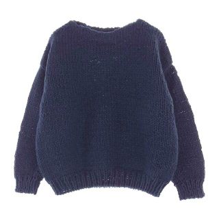 ヴィスヴィム(VISVIM)のVISVIM ビズビム ニット 22AW 0122205012002 AMPLUS BOATNECK HAND-KNIT アンプラス ボートネック ハンド ニット セーター ネイビー系 1【美品】【中古】(ニット/セーター)