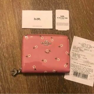 ケイトスペードニューヨーク(kate spade new york)のコーチCOACH かわいい小花柄♡レシート付き正規品★正規品エナメル折財布(財布)