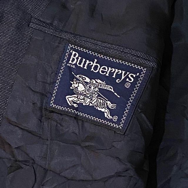 BURBERRY(バーバリー)のバーバリープローサム　テーラードジャケット　ヴィンテージ　ネイビー　ウールマーク メンズのジャケット/アウター(テーラードジャケット)の商品写真