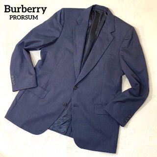 バーバリー(BURBERRY)のバーバリープローサム　テーラードジャケット　ヴィンテージ　ネイビー　ウールマーク(テーラードジャケット)