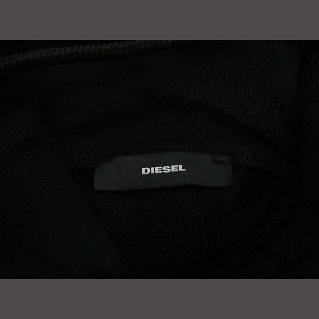 DIESEL(ディーゼル)のディーゼル DIESEL スウェット パーカー ワンピース 袖刺繍 XXS 黒 レディースのワンピース(ひざ丈ワンピース)の商品写真