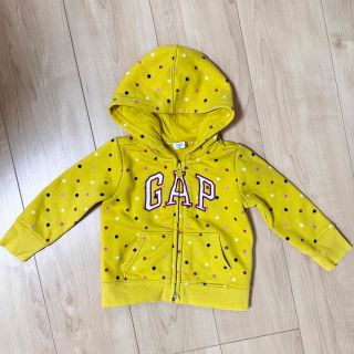 ギャップキッズ(GAP Kids)のGAP パーカー 黄色 12-18month  80 90 女の子 ギャップ(ジャケット/上着)