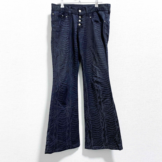 vintage python design flare pantsパンツ