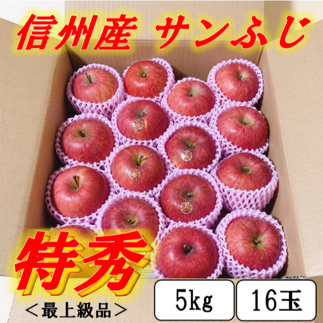 長野県産 サンふじ 5kg（16玉）＆カタログ ギフト「美味百撰 紅花」セットブランドりんご