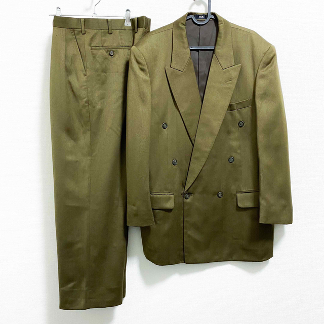 スーツ90’s vintage double setup green khaki