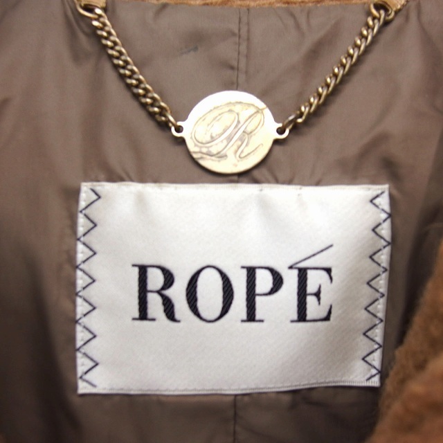 ROPE’(ロペ)のロペ ROPE コート アウター フード ミドル モヘヤ混 無地 七分袖 36 レディースのジャケット/アウター(その他)の商品写真