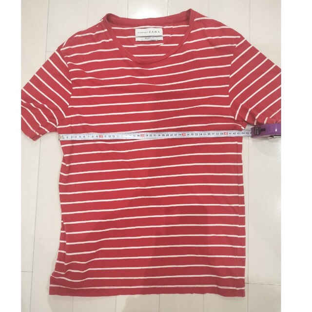 ZARA(ザラ)のESSENTIALS ZARA  ザラ ボーダー柄 Tシャツ Mサイズ メンズのトップス(Tシャツ/カットソー(半袖/袖なし))の商品写真