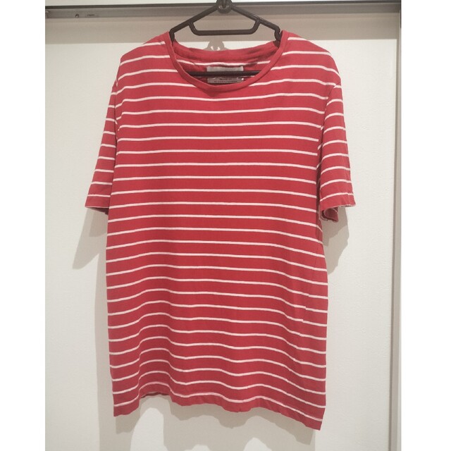 ZARA(ザラ)のESSENTIALS ZARA  ザラ ボーダー柄 Tシャツ Mサイズ メンズのトップス(Tシャツ/カットソー(半袖/袖なし))の商品写真