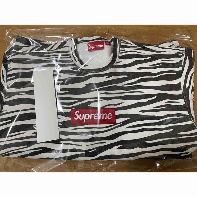 Supreme Box Logo Crewneck Zebra Lサイズ