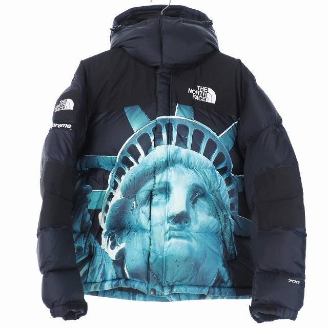 国内 M Supreme North Face パーカー 自由の女神