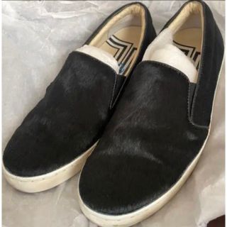 ランバン オン ブルー★ハラコスリッポンスリーカー 黒