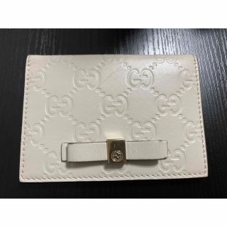 グッチ(Gucci)のグッチ GUCCI カードケース パスケース リボン(名刺入れ/定期入れ)