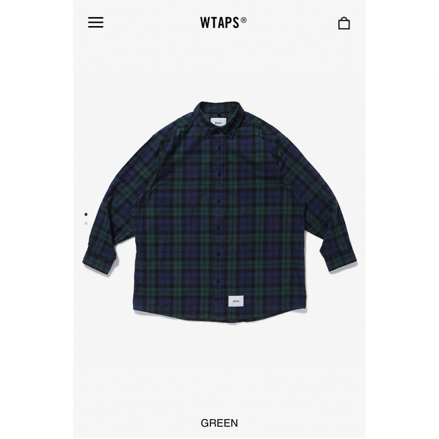 Sサイズ WTAPS 22SS BD 02 LS FLANNEL GREEN