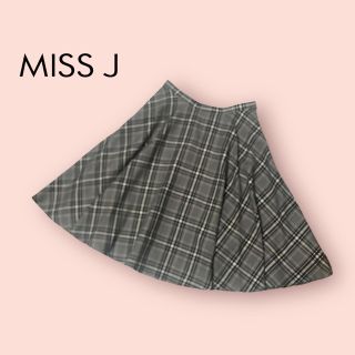 ラピーヌ(LAPINE)のMISS J ラピーヌ【新品未使用】チェックフレアスカート(ひざ丈スカート)