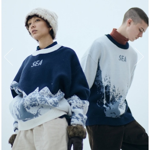 WIND AND SEA Mt Snow Sweater "White"