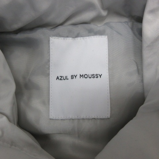 AZUL by moussy(アズールバイマウジー)のアズールバイマウジー ダウンベスト フード ライトグレー S レディースのジャケット/アウター(ダウンベスト)の商品写真