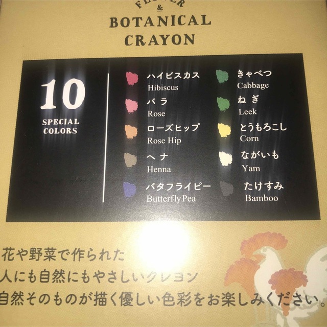 花と野菜のクレヨン　10色セット　メモブックシリーズ　スケッチブック　 エンタメ/ホビーのアート用品(クレヨン/パステル)の商品写真