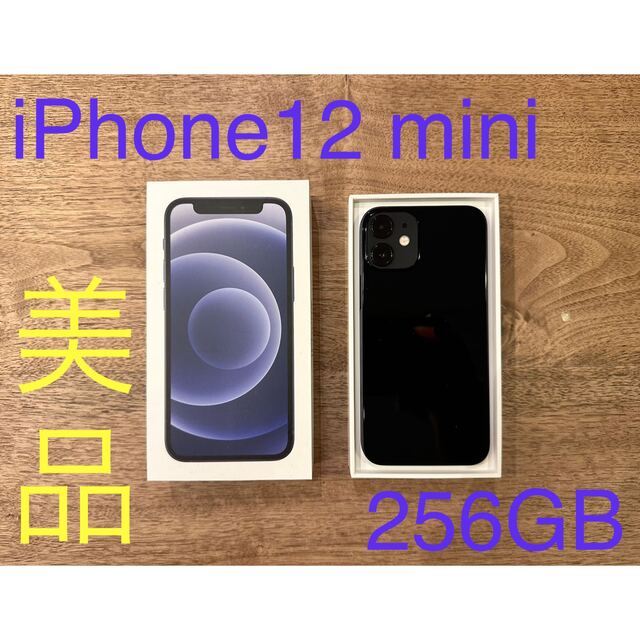 【美品】iPhone12 mini 256GB BLACK ブラックのサムネイル