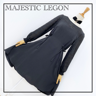 マジェスティックレゴン(MAJESTIC LEGON)の«MAJESTIC LEGON» リボン ワンピース 地雷系 量産型 アンク 冬(ひざ丈ワンピース)
