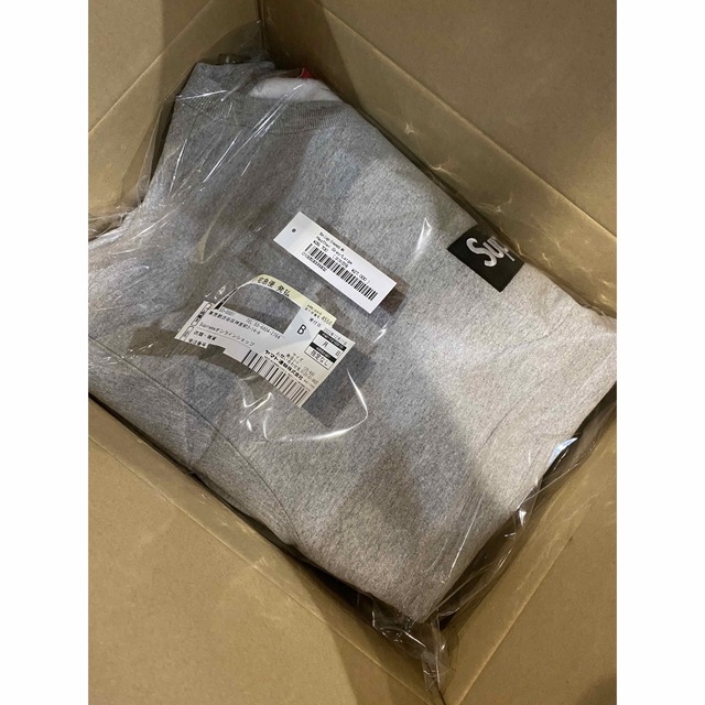 supreme Box Logo Crewneck Heather Grey L