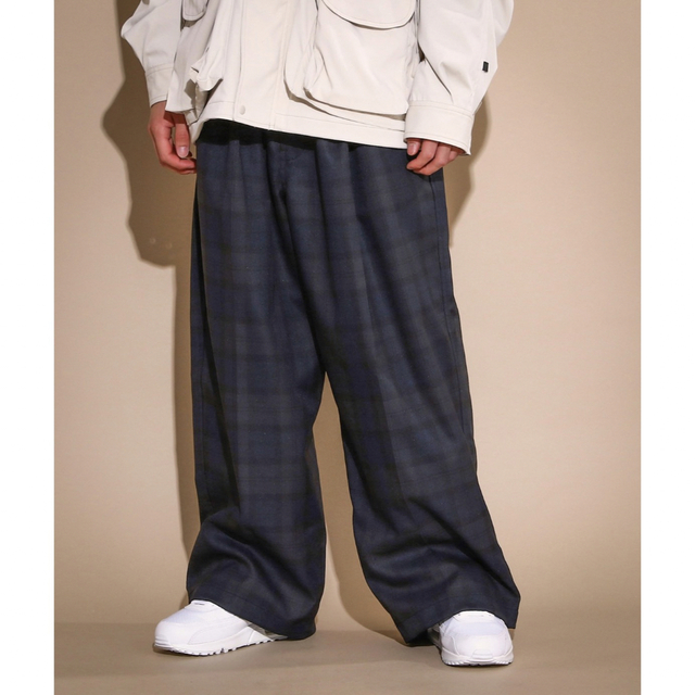 TECH WIDE EASY 2P TROUSERS PLAIDS