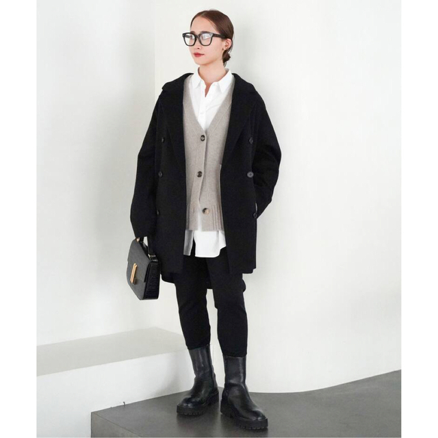 Deuxieme Classe Short Double コート(BLACK) 【楽ギフ_のし宛書