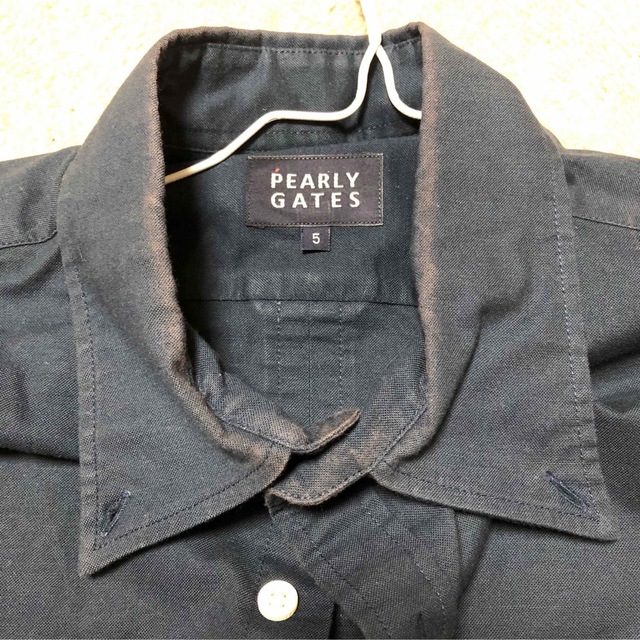 PEARLY GATES(パーリーゲイツ)のパーリーゲイツ　ネイビーシャツ　サイズ5 メンズのトップス(シャツ)の商品写真