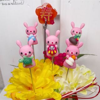 ガーデンピック ハンドメイド ウサギさんのひな祭りピック 多肉植物 ...