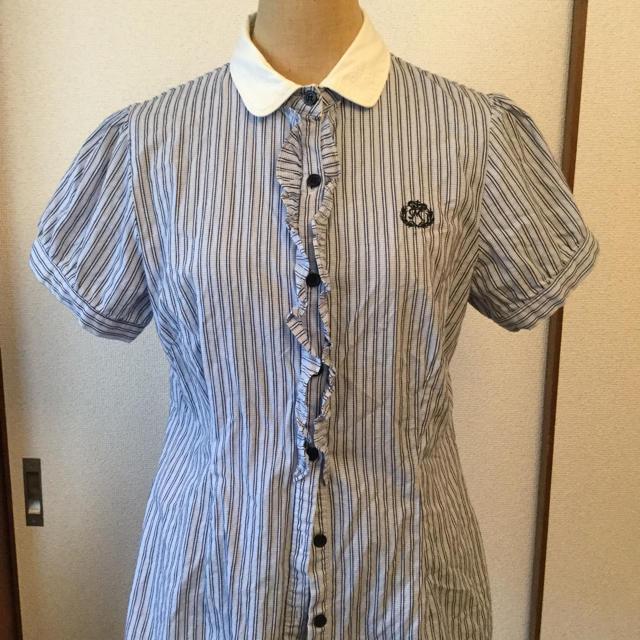 RETRO GIRL(レトロガール)のレトロガール 半袖クレリックシャツ Mサイズ レディースのトップス(シャツ/ブラウス(半袖/袖なし))の商品写真