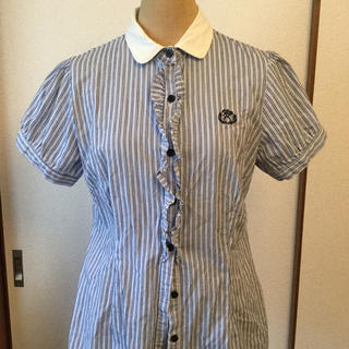 レトロガール(RETRO GIRL)のレトロガール 半袖クレリックシャツ Mサイズ(シャツ/ブラウス(半袖/袖なし))