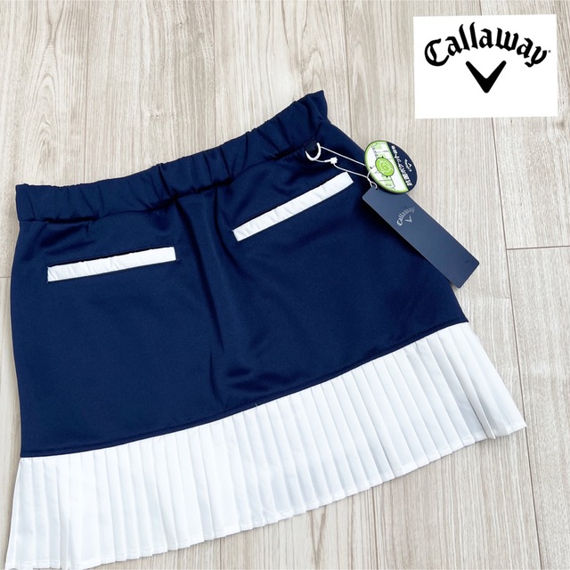 Callaway Golf(キャロウェイゴルフ)の新品タグ付き✩︎⡱キャロウェイゴルフ　レディース　スカート　Mサイズ　ネイビー スポーツ/アウトドアのゴルフ(ウエア)の商品写真