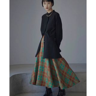 Ameri VINTAGE - アメリ EVELYN CHECK FLARE SKIRTの通販｜ラクマ