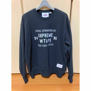 シュプリーム(Supreme)のsupreme wtaps crewneck 黒 M 国内正規品(スウェット)