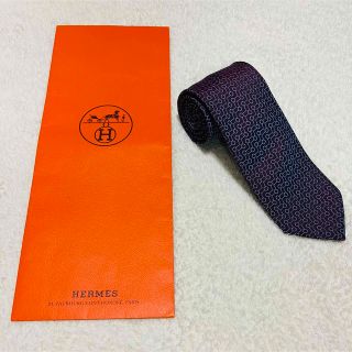 エルメス(Hermes)の美品☆エルメス ネクタイ 659258T HERMES  H柄　クリーニング済み(ネクタイ)