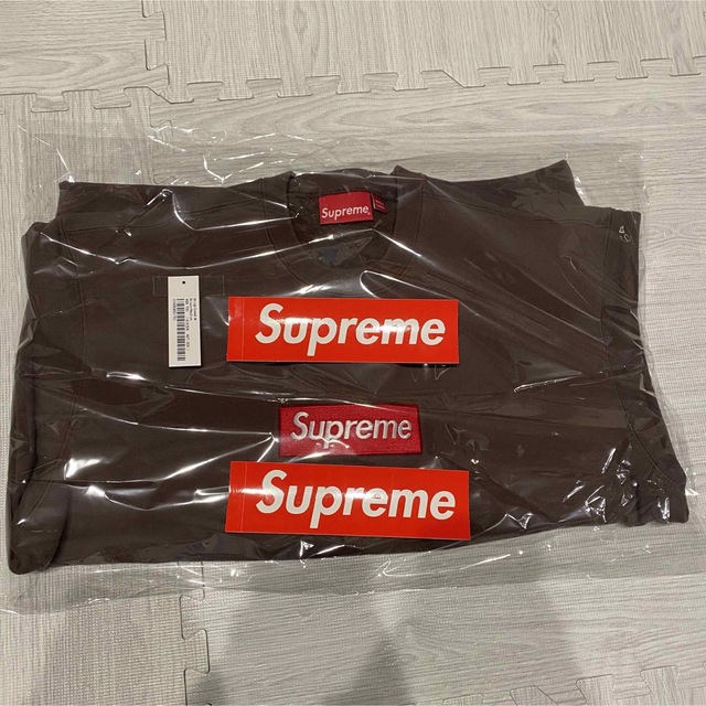 supreme box logo crewneck brown medium