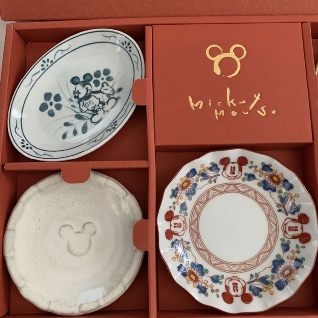 【未使用】ディズニー食器　Sango ◆ 豆皿揃　小皿セット（5枚）ミッキー和柄