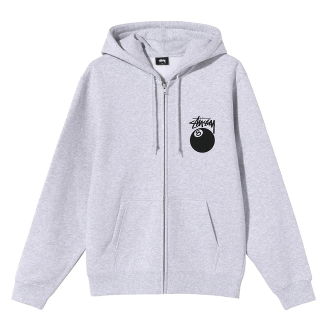 STUSSY 8-BALL ZIP-hoodie Lサイズ