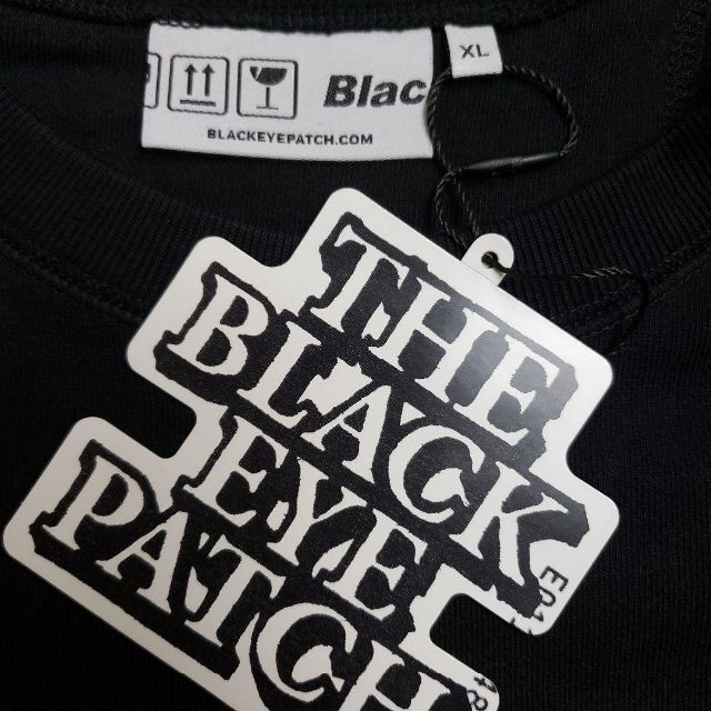 【新品未使用】 ブラックアイパッチ 刺繍ロゴ  取扱注意 スウェット XL 9