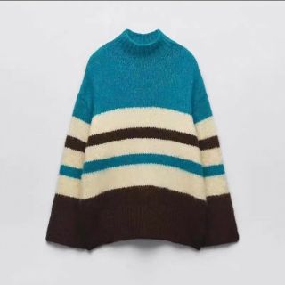 ザラ(ZARA)の25日まで ZARA ストライプニットセーター L(ニット/セーター)