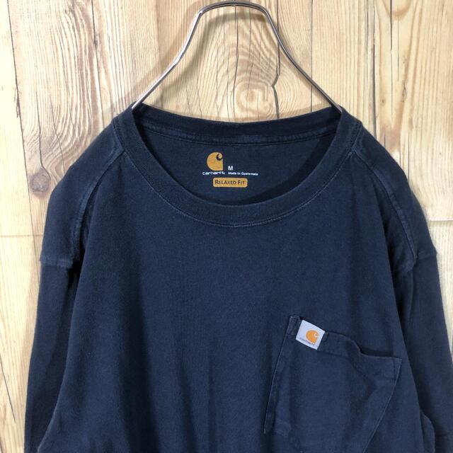 carhartt(カーハート)の『ネイビー』90s 古着 カーハート Tシャツ ポケT Carhartt メンズのトップス(Tシャツ/カットソー(半袖/袖なし))の商品写真