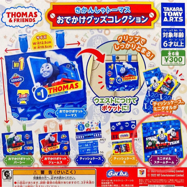 T-ARTS(タカラトミーアーツ)のきかんしゃトーマス おでかけグッズコレクション (ミニタオルスチームチーム) エンタメ/ホビーのおもちゃ/ぬいぐるみ(キャラクターグッズ)の商品写真