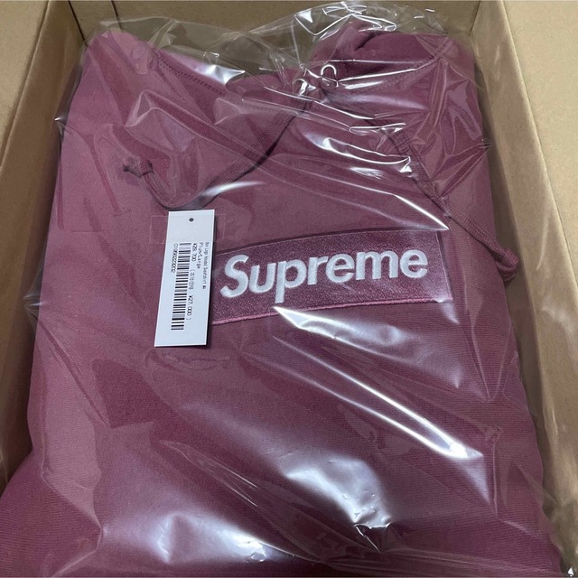 Supreme Box Logo Hooded Sweatshirt Plum